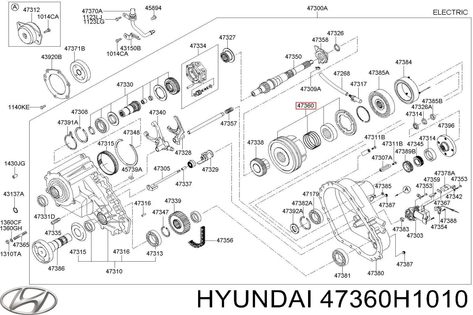 Муфта раздаточной коробки вязкостная Hyundai/Kia 47360H1010