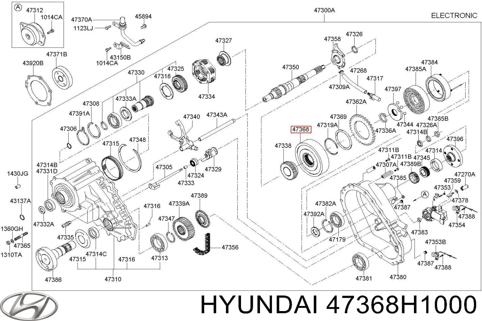 Acoplamento viscoso da caixa de transferência para Hyundai Terracan (HP)
