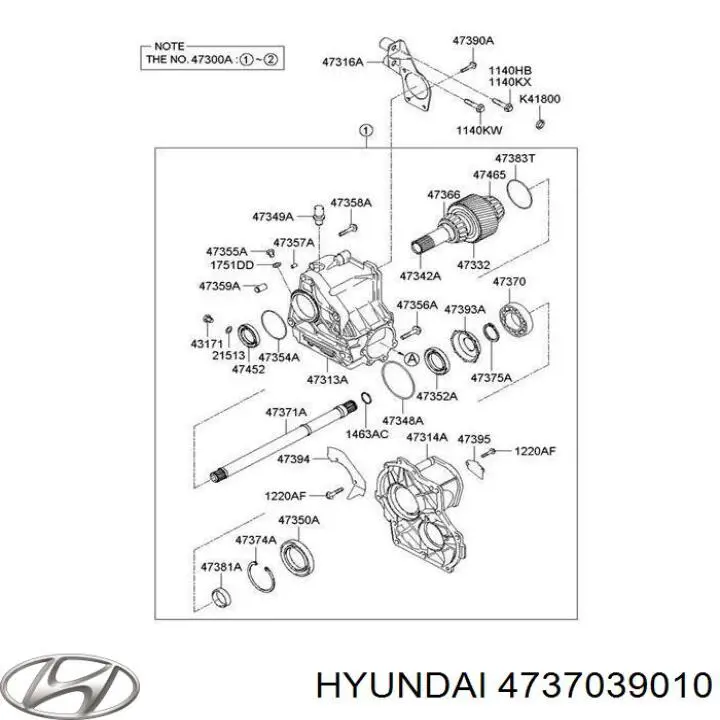Подшипник раздаточной коробки, выходного вала, передний Hyundai/Kia 4737039010 цена, от 7.48 USD
