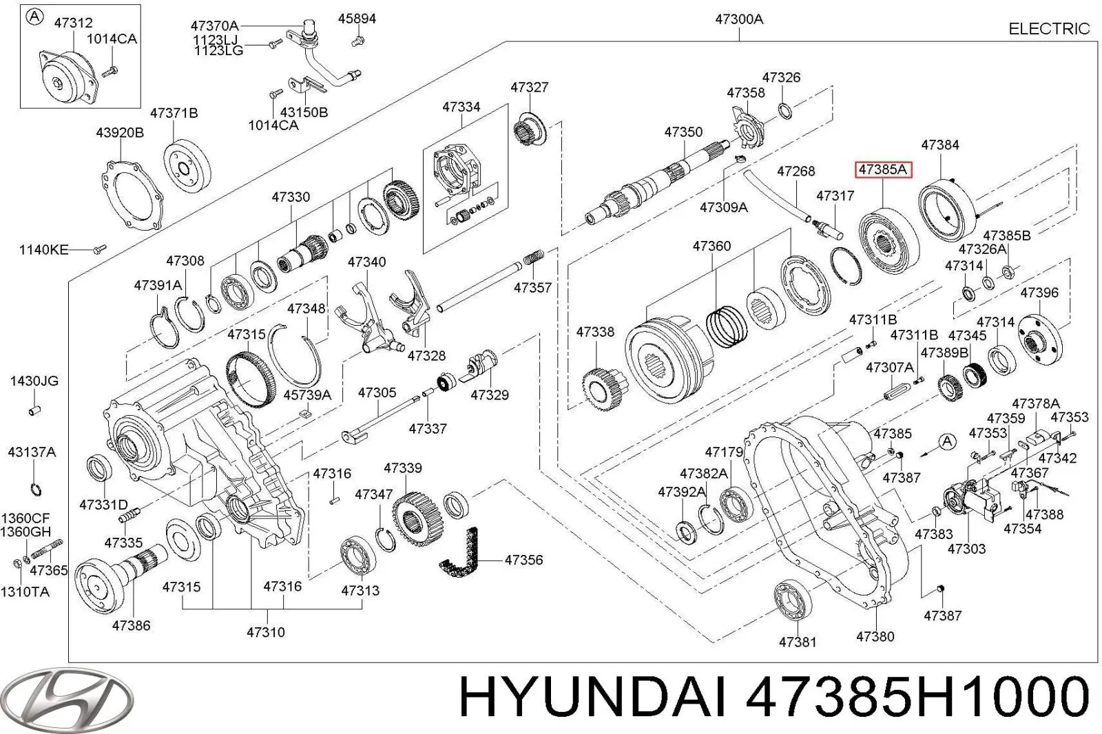 Муфта раздаточной коробки вязкостная Hyundai/Kia 47385H1000