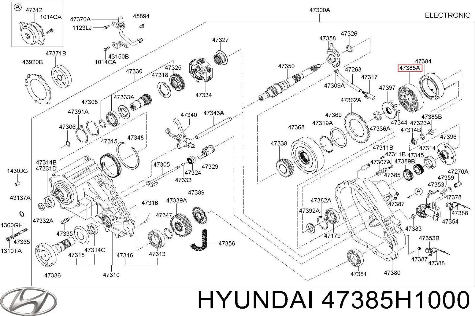 Купить 47385H1000 Hyundai/Kia Муфта раздаточной коробки вязкостная