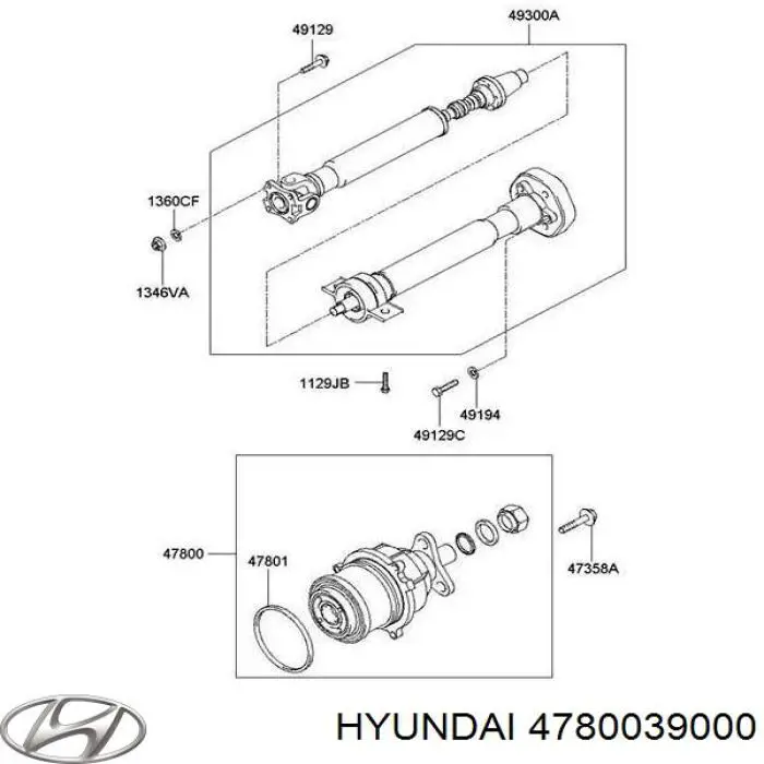 4780039000 Hyundai/Kia Вискомуфта кардана