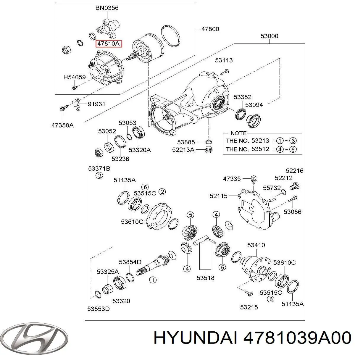 4781039A00 Hyundai/Kia крышка вискомуфты заднего редуктора