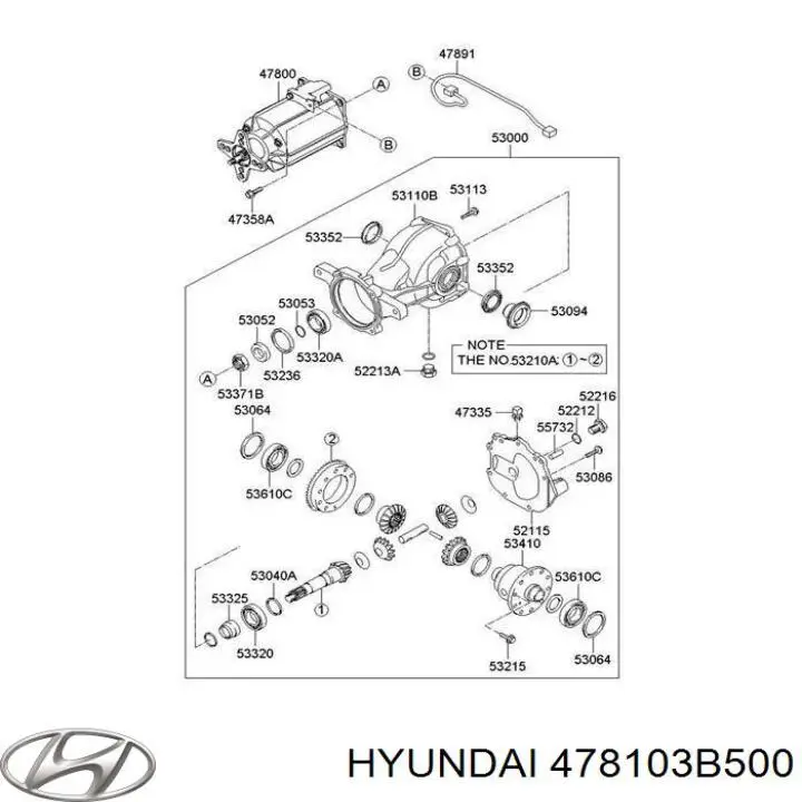 478103B500 Hyundai/Kia bomba de acoplamento haldex