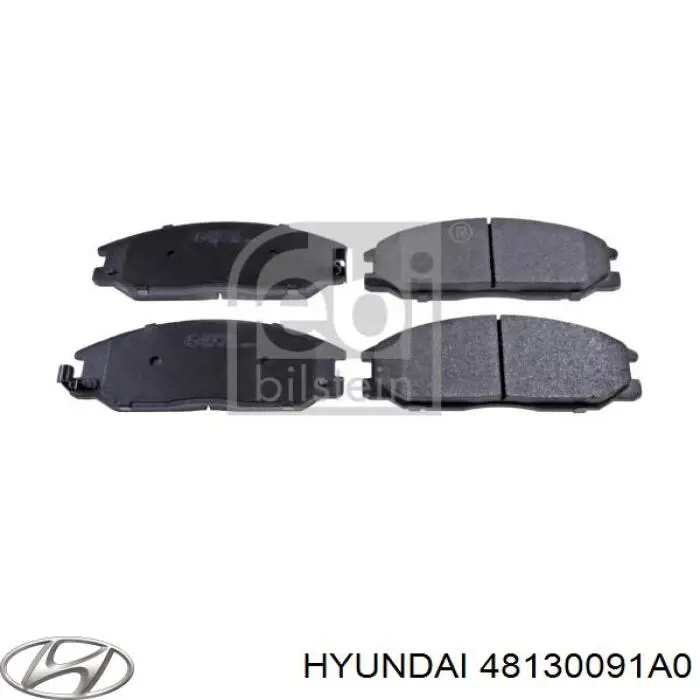 48130091A0 Hyundai/Kia передние тормозные колодки