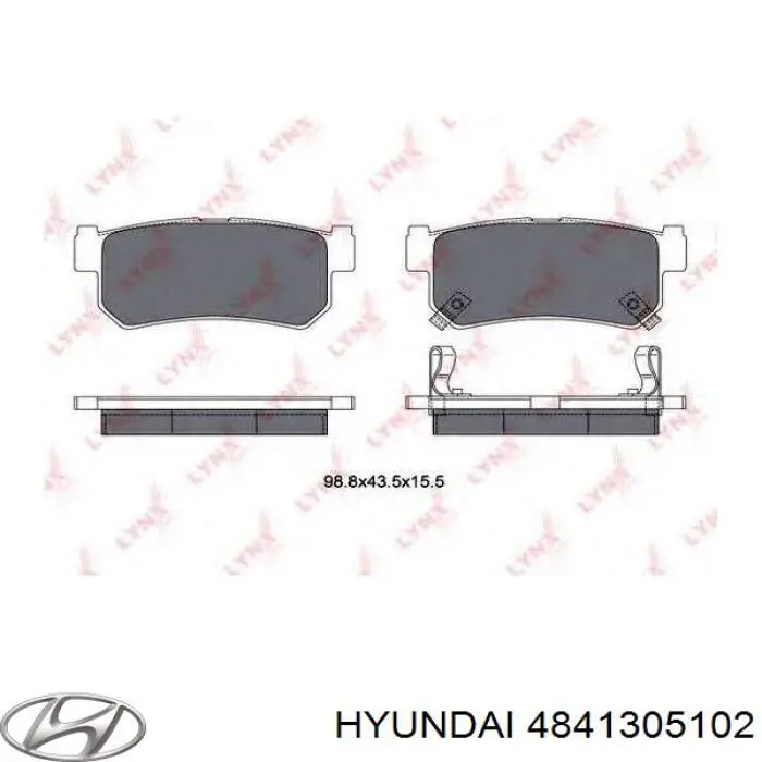 Задние тормозные колодки 4841305102 Hyundai/Kia