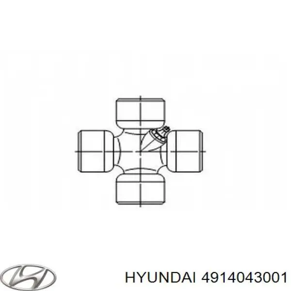 Крестовина заднего карданного вала  Hyundai/Kia 4914043001 цена, от 10.85 USD