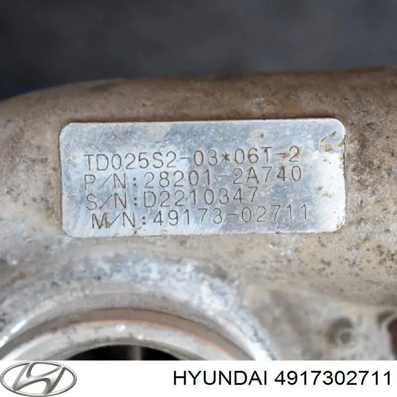 Турбонагнетатель Hyundai/Kia 4917302711 цена, от 246.36 USD