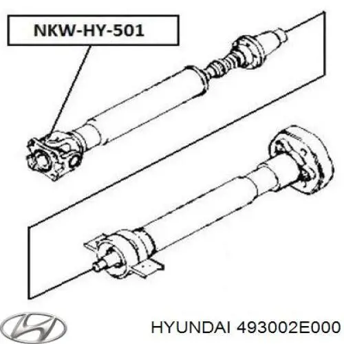 493002E000 Hyundai/Kia junta universal traseira montada