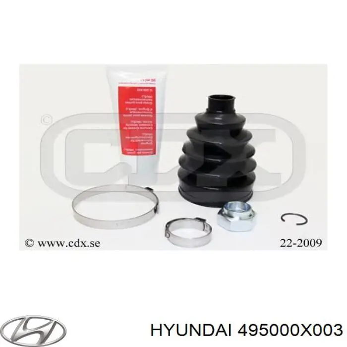 495000X003 Hyundai/Kia пыльник шруса передней полуоси наружный