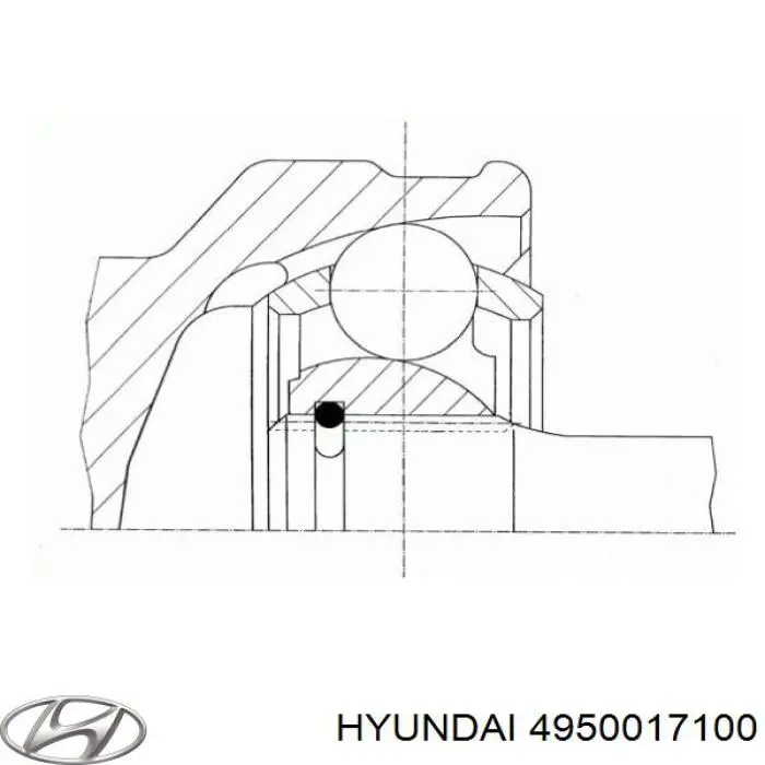 Полуось задняя левая Hyundai/Kia 4950017100 цена, от  USD