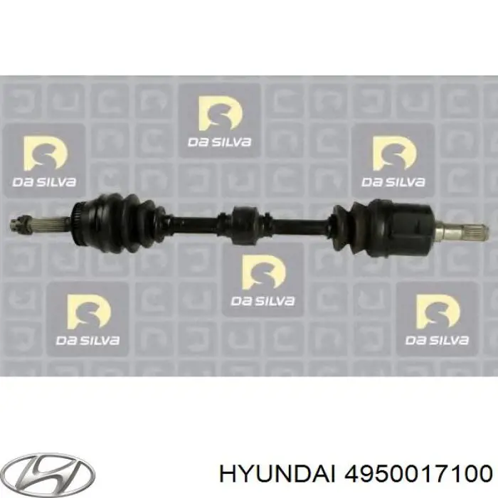 Полуось задняя, левая Hyundai/Kia 4950017100