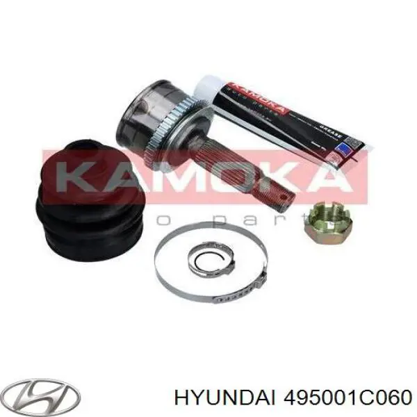 495001C060 Hyundai/Kia Полуось передняя, правая