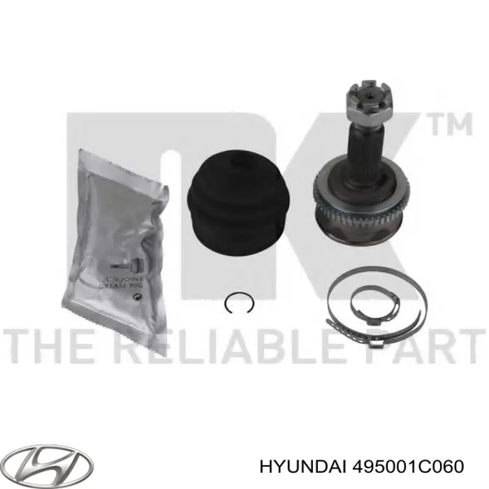 Правая полуось 495001C060 Hyundai/Kia