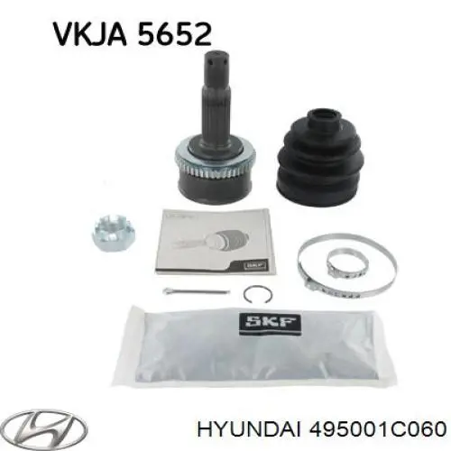 495001C060 Hyundai/Kia semieixo (acionador dianteiro direito)