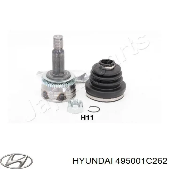 495001C262 Hyundai/Kia semieixo traseiro direito