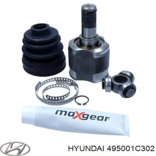 495001C302 Hyundai/Kia Полуось передняя левая