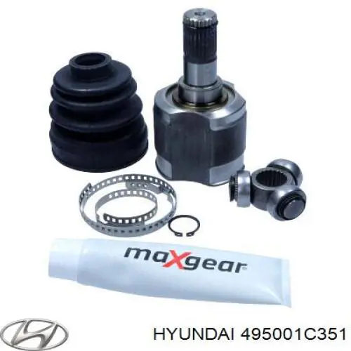 495001C351 Hyundai/Kia Полуось передняя левая