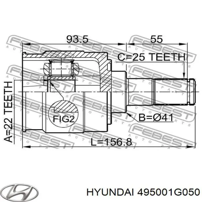Привод передний правый Tangun J22014 цена, от 27.59 USD