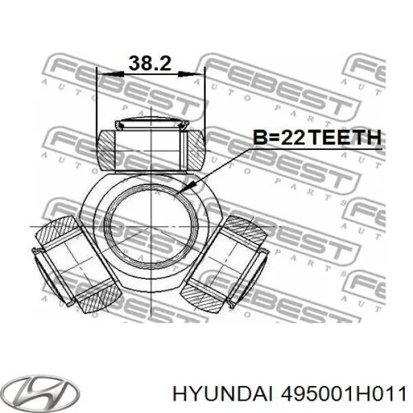 Привод передний правый Hyundai/Kia 495001H011 цена, от 91.58 USD