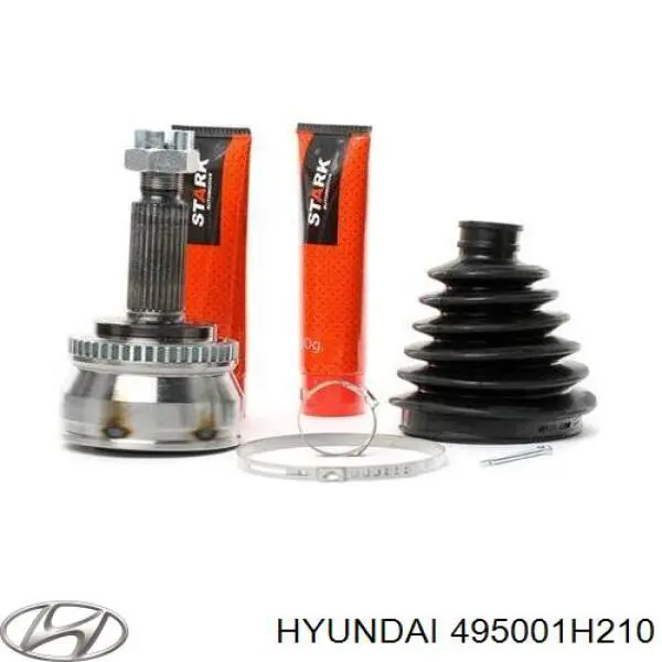 495001H210 Hyundai/Kia полуось (привод передняя правая)