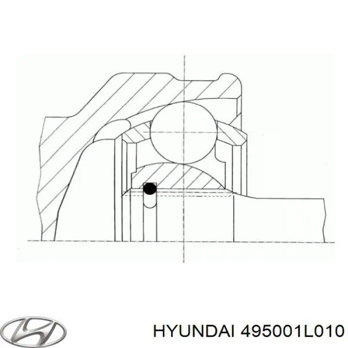 Купить 495001L010 Hyundai/Kia Внешняя граната