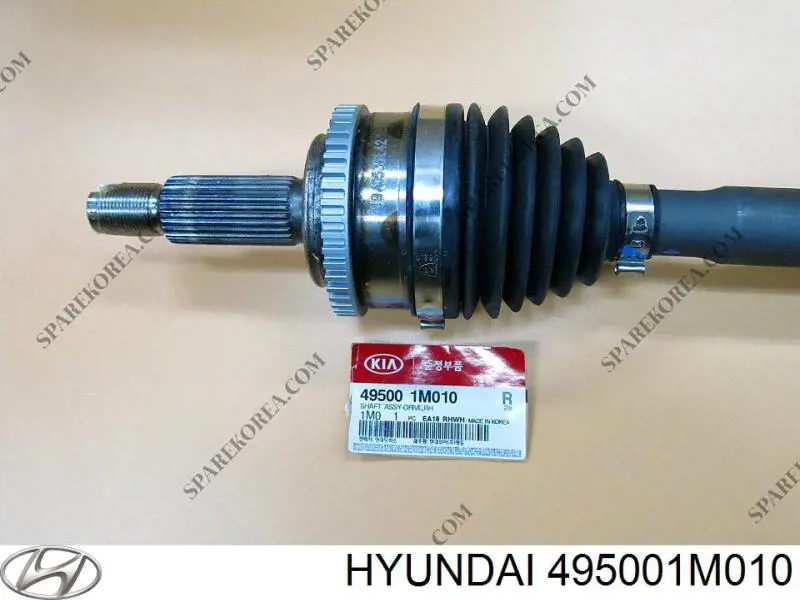 495001M010 Hyundai/Kia Полуось передняя, правая