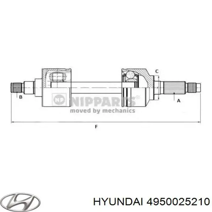 Привод передний правый Hyundai/Kia 4950025210 цена, от 76.56 USD