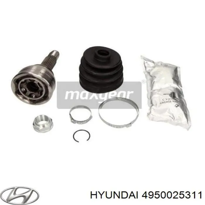 4950025311 Hyundai/Kia полуось (привод передняя правая)