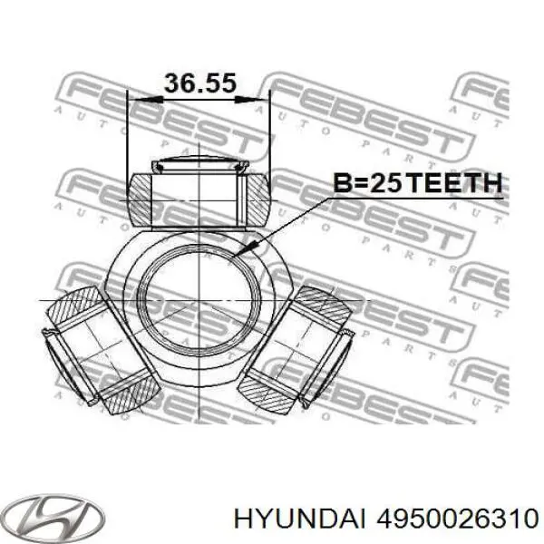 Привод передний левый Hyundai/Kia 4950026310 цена, от 155.72 USD