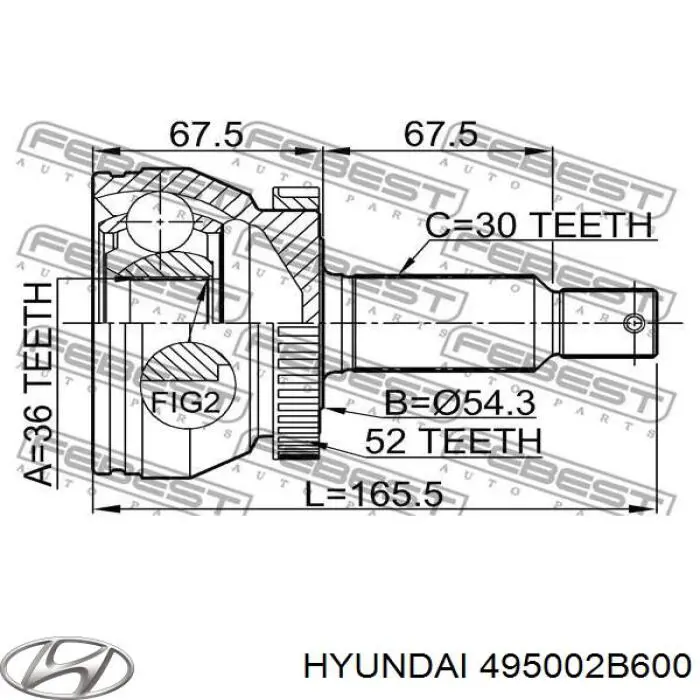  495002B600A Hyundai/Kia