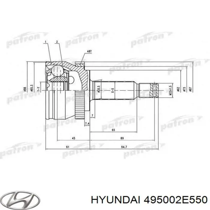 Правая полуось 462171 Hart