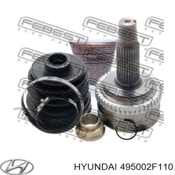 495002F110 Hyundai/Kia Полуось передняя, правая