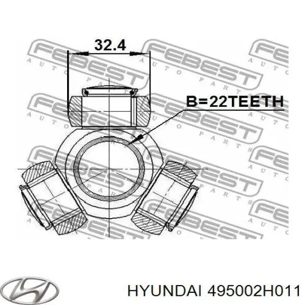 Привод передний правый Hyundai/Kia 495002H010 цена, от 93.26 USD