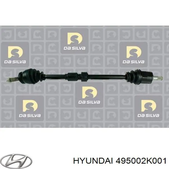 495002K001 Hyundai/Kia Полуось передняя, правая