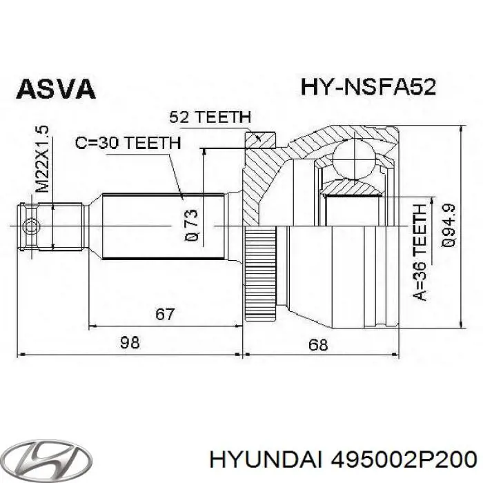 495002P200 Hyundai/Kia