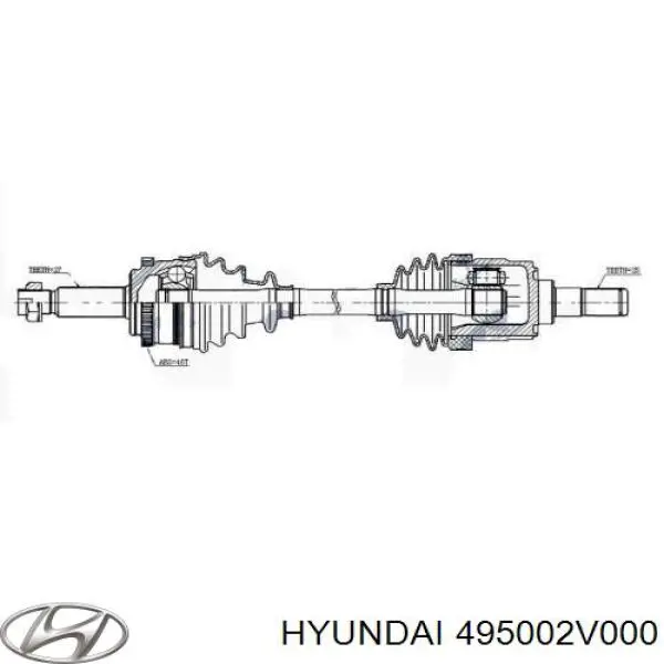 Привод передний левый Hyundai/Kia 495002V000 цена, от 62.91 USD