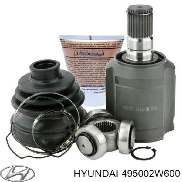 495002W600 Hyundai/Kia semieixo (acionador dianteiro esquerdo)