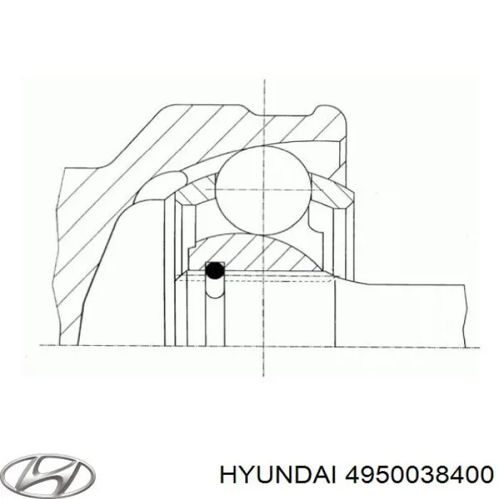 Левая полуось 4950038310 Hyundai/Kia
