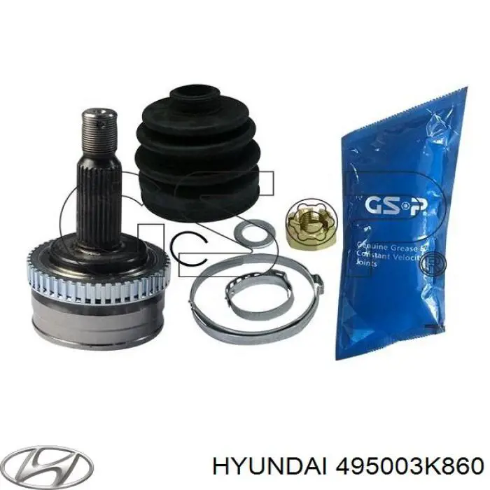 495003K860 Hyundai/Kia semieixo (acionador dianteiro direito)