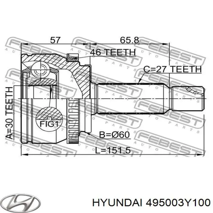 Привод передний левый Q-fix Q1311564 цена, от 100.08 USD