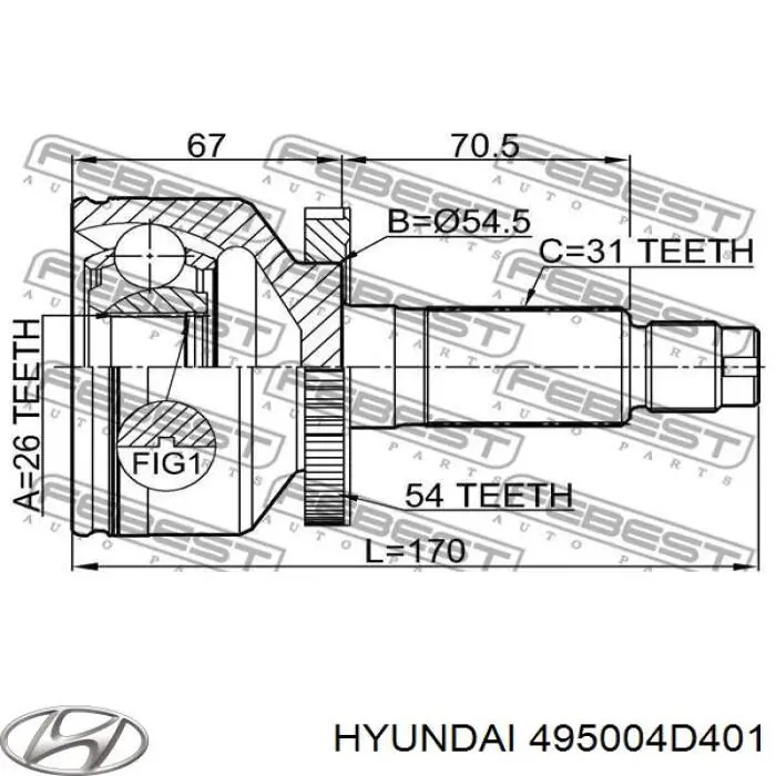 ШРУС наружный GSP 827075