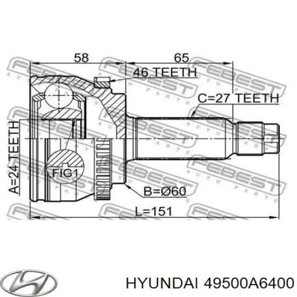 49500A6400 Hyundai/Kia 