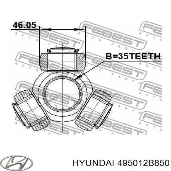 Привод передний правый Hyundai/Kia 495012B850 цена, от 118.37 USD