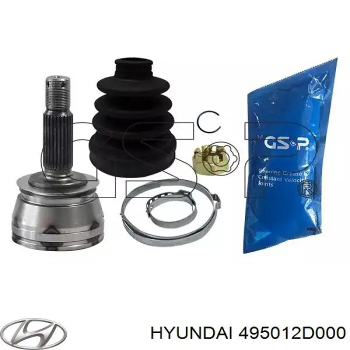 Левая полуось 495012D000 Hyundai/Kia