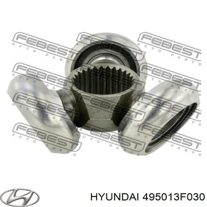 495013F030 Hyundai/Kia Полуось передняя левая