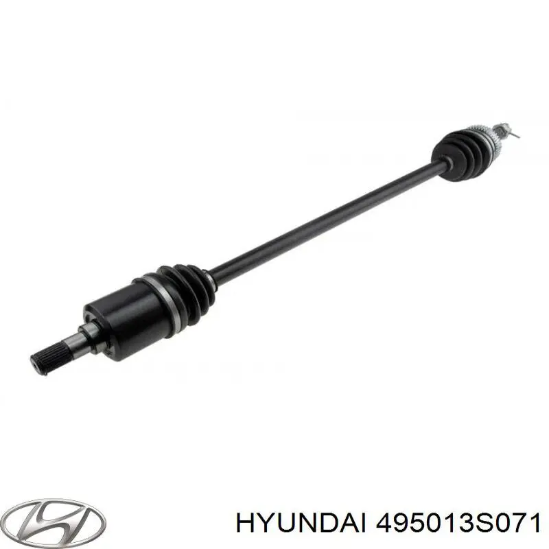 495013S071 Hyundai/Kia Полуось передняя, правая
