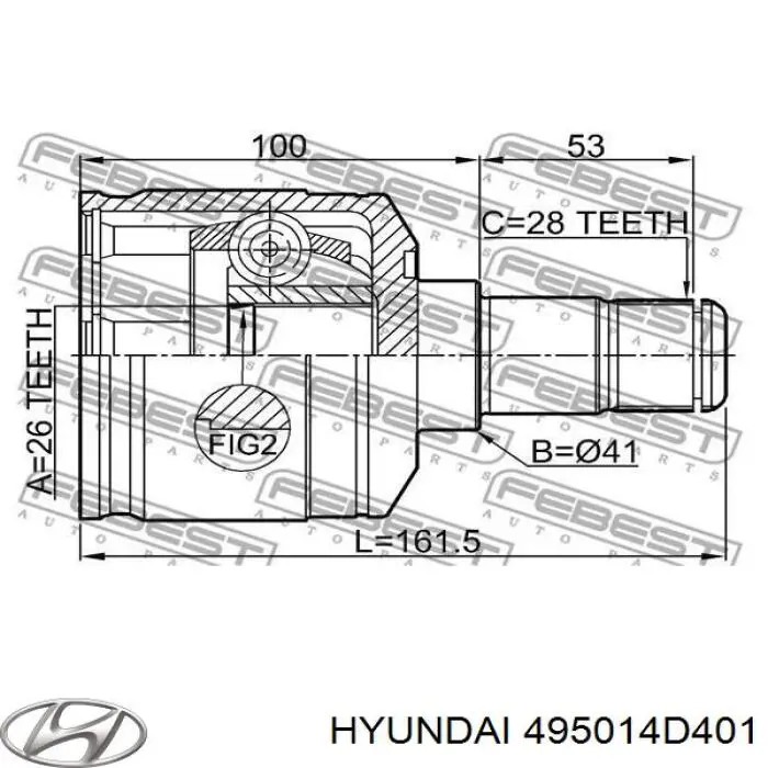 Купить XX495014D401 Market (OEM) Пыльник ШРУСа внутренний, передней полуоси, левый