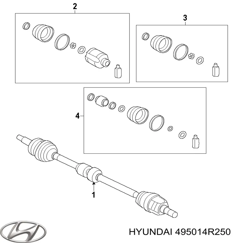 Привод передний правый Hyundai/Kia 495014R250 цена, от 70.54 USD