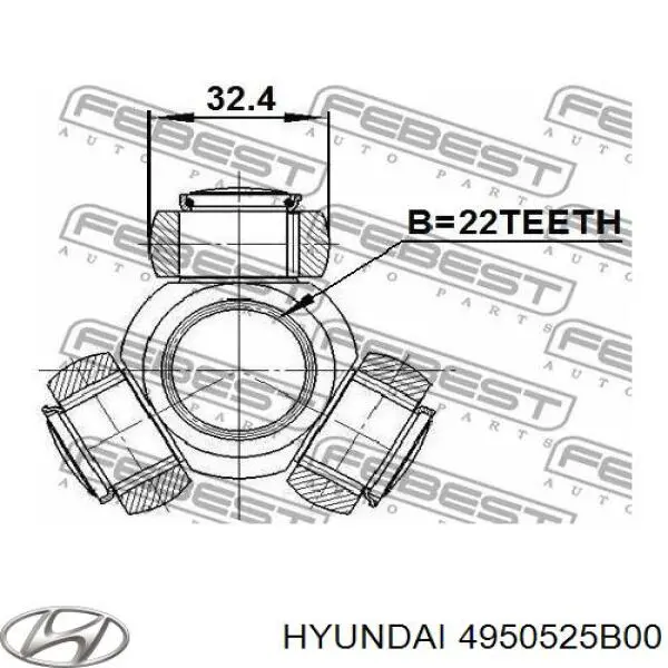 Шарнир угловых скоростей внутренний передний Hyundai/Kia 4950525B00 цена, от 24.27 USD